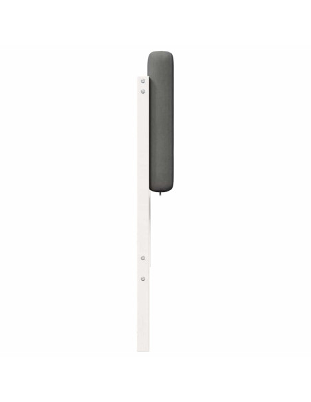 Testiera imbottita Bianco e grigio chiaro 120 cm Pino massello