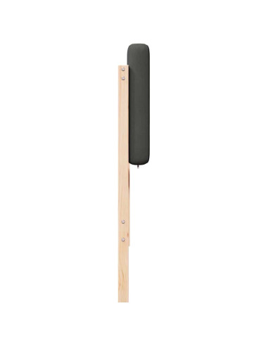 Testiera imbottita Marrone e grigio scuro 90 cm Pino massello