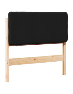 Testiera imbottita Marrone e Nero 80 cm Pino massello 2