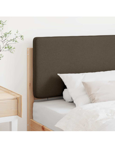 Testiera imbottita Marrone e taupe 80 cm Pino massello
