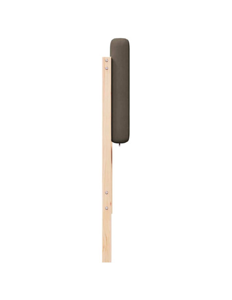 Testiera imbottita Marrone e taupe 80 cm Pino massello