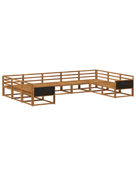 Set di divani da esterno 9 pcs Naturale
