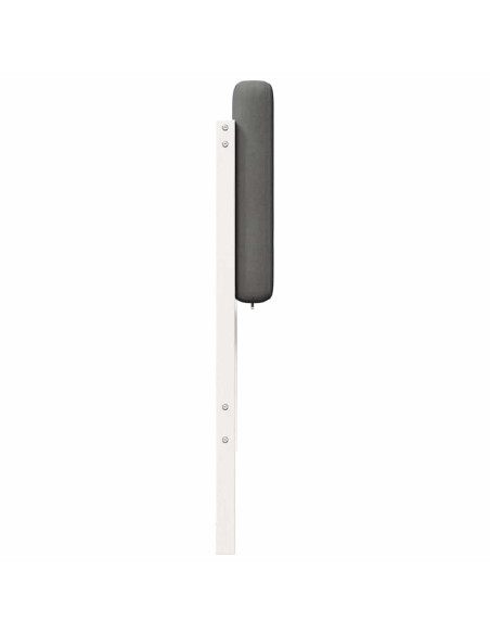 Testiera imbottita Bianco e grigio chiaro 80 cm Pino massello