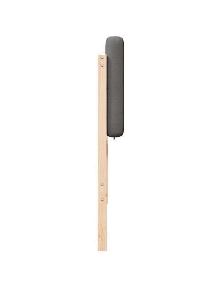 Testiera imbottita Marrone e Grigio Chiaro 75 cm Pino massello