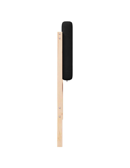Testiera imbottita Marrone e Nero 75 cm Pino massello