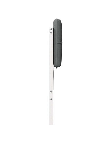Testiera imbottita Bianco e grigio chiaro 180 cm Pino massello