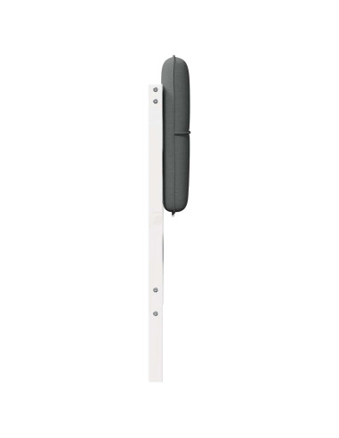 Testiera imbottita Bianco e grigio chiaro 150 cm Pino massello