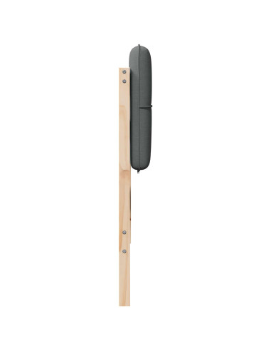Testiera imbottita Marrone e Grigio Chiaro 140 cm Pino massello