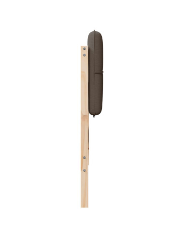 Testiera imbottita Marrone e taupe 140 cm Pino massello