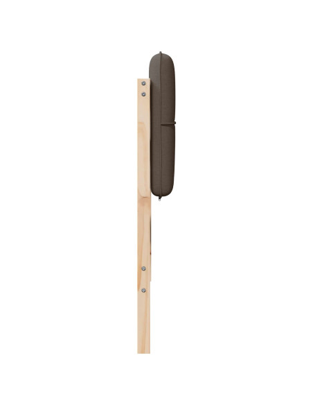 Testiera imbottita Marrone e taupe 140 cm Pino massello