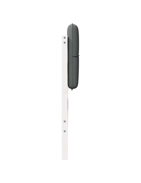Testiera imbottita Bianco e grigio chiaro 135 cm Pino massello
