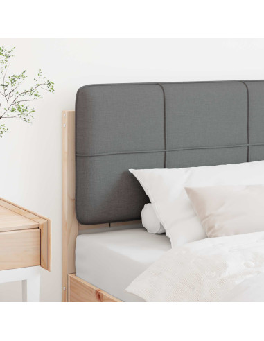 Testiera imbottita Marrone e Grigio Chiaro 90 cm Pino massello