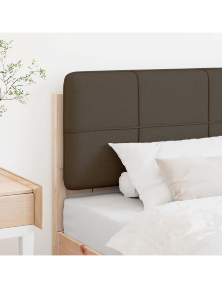 Testiera imbottita Marrone e taupe 90 cm Pino massello