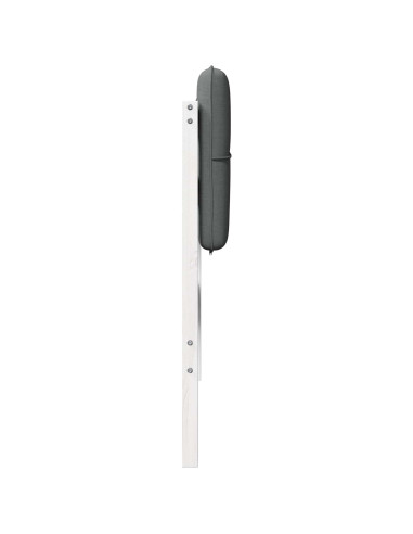 Testiera imbottita Bianco e grigio chiaro 90 cm Pino massello