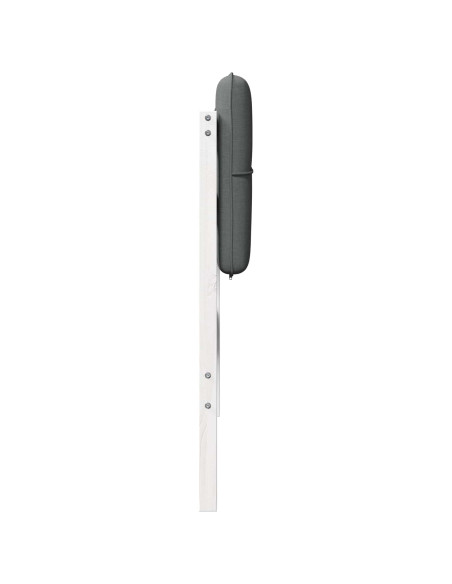 Testiera imbottita Bianco e grigio chiaro 90 cm Pino massello
