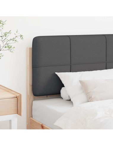 Testiera imbottita Marrone e grigio scuro 75 cm Pino massello