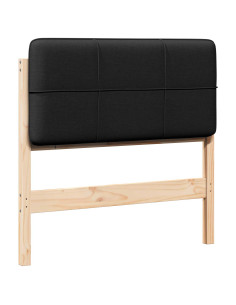 Testiera imbottita Marrone e Nero 75 cm Pino massello 2