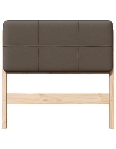 Testiera imbottita Marrone e taupe 75 cm Pino massello