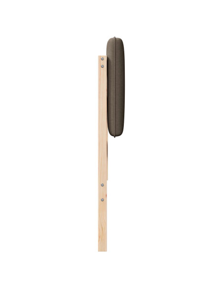 Testiera imbottita Marrone e taupe 150 cm Pino massello