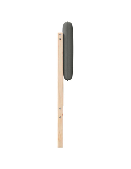 Testiera imbottita Marrone e Grigio Chiaro 140 cm Pino massello
