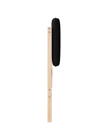 Testiera imbottita Marrone e Nero 140 cm Pino massello