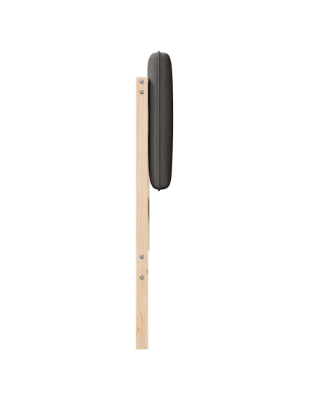 Testiera imbottita Marrone e grigio scuro 135 cm Pino massello