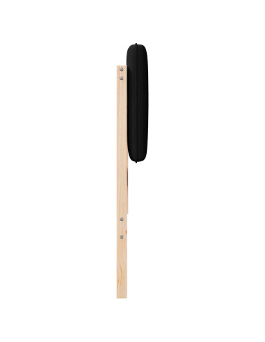 Testiera imbottita Marrone e Nero 120 cm Pino massello