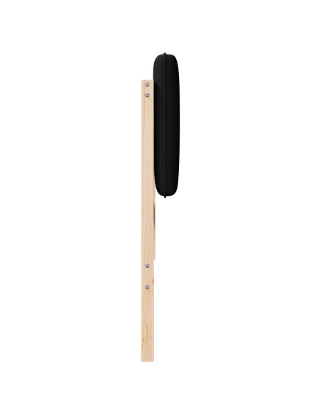 Testiera imbottita Marrone e Nero 120 cm Pino massello