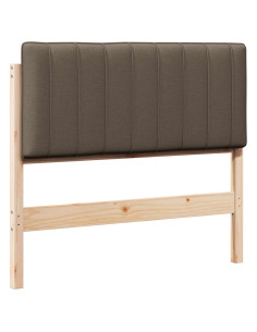 Testiera imbottita Marrone e taupe 100 cm Pino massello 2