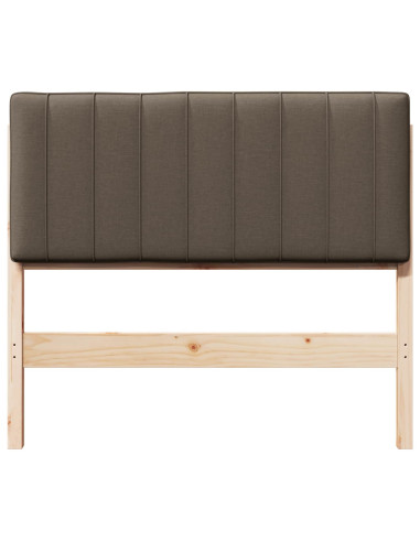 Testiera imbottita Marrone e taupe 100 cm Pino massello