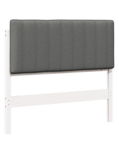 Testiera imbottita Bianco e grigio chiaro 100 cm Pino massello