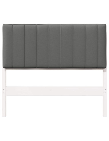 Testiera imbottita Bianco e grigio chiaro 100 cm Pino massello