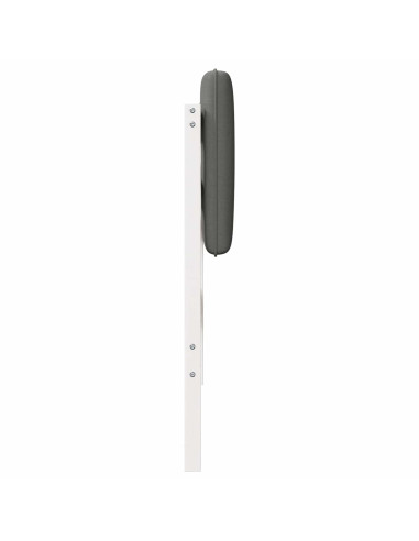 Testiera imbottita Bianco e grigio chiaro 100 cm Pino massello