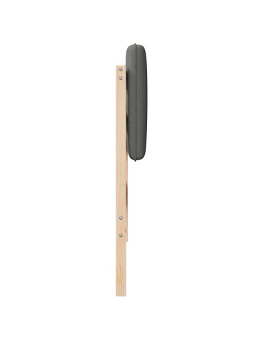 Testiera imbottita Marrone e Grigio Chiaro 90 cm Pino massello