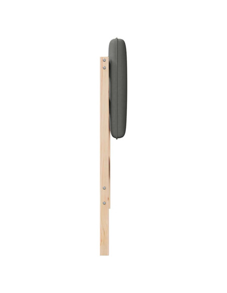 Testiera imbottita Marrone e Grigio Chiaro 90 cm Pino massello