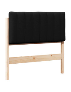 Testiera imbottita Marrone e Nero 90 cm Pino massello 2