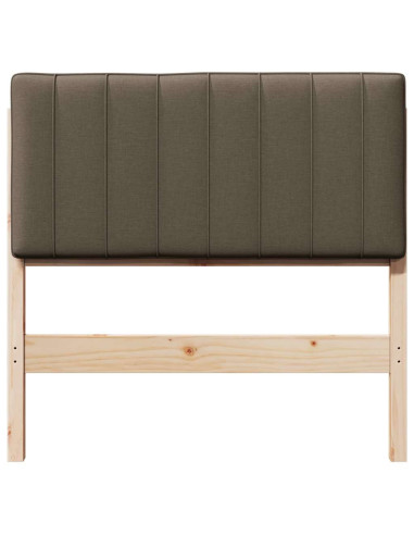 Testiera imbottita Marrone e taupe 90 cm Pino massello