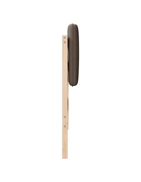 Testiera imbottita Marrone e taupe 90 cm Pino massello