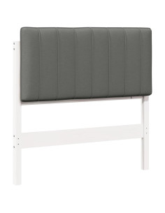 Testiera imbottita Bianco e grigio chiaro 90 cm Pino massello 2