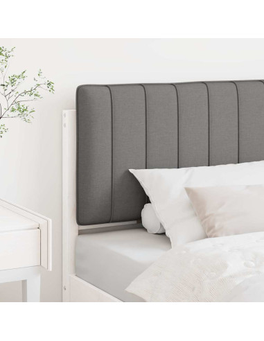 Testiera imbottita Bianco e grigio chiaro 90 cm Pino massello