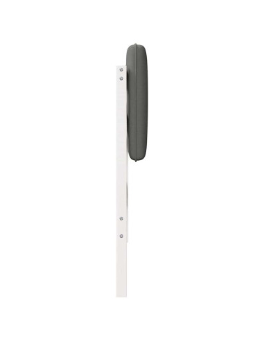 Testiera imbottita Bianco e grigio chiaro 90 cm Pino massello