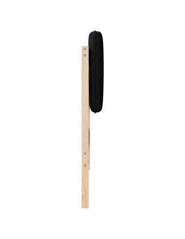 Testiera imbottita Marrone e Nero 80 cm Pino massello