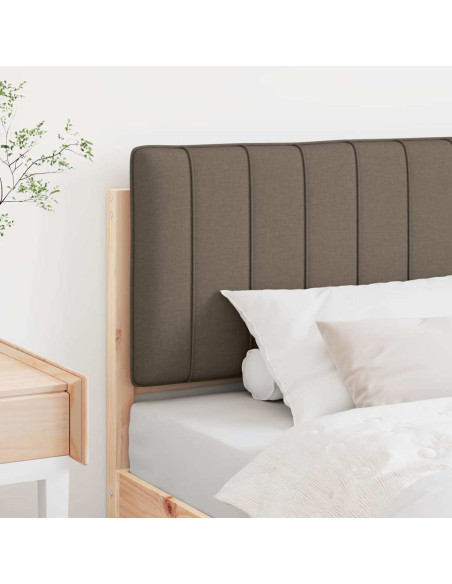 Testiera imbottita Marrone e taupe 80 cm Pino massello