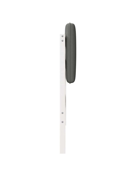 Testiera imbottita Bianco e grigio chiaro 80 cm Pino massello