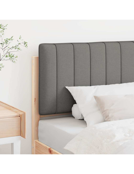 Testiera imbottita Marrone e Grigio Chiaro 75 cm Pino massello
