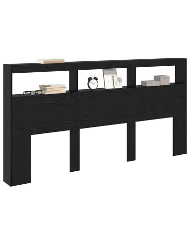 Testiera Rovere Nero 200 x 17 x 102 cm Legno multistrato