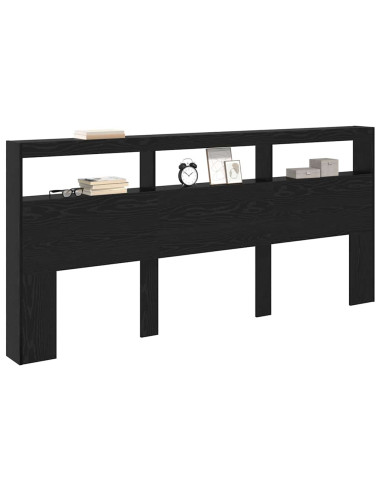 Testiera Rovere Nero 220 x 17 x 102 cm Legno multistrato