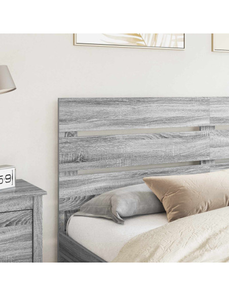 Testiera con testiera Grigio Sonoma 180 cm Legno multistrato