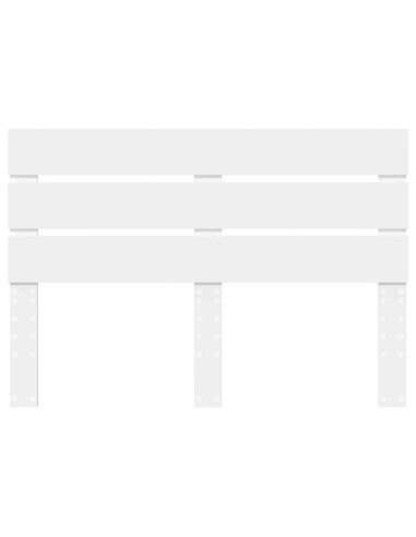 Testiera con testiera Bianco 140 cm Legno multistrato