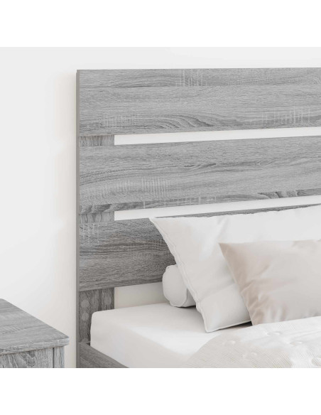 Testiera con testiera Grigio Sonoma 90 cm Legno multistrato